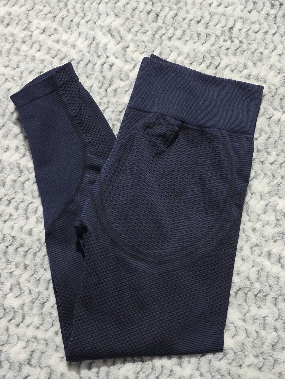 Gymshark Navy Seamless Textured Leggings for Women